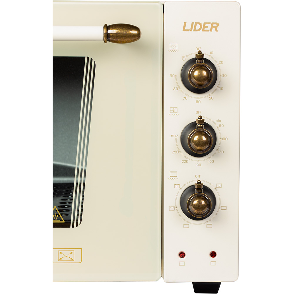 Електропіч LIDER 4223 Lux Retro Beige Об'єм 42