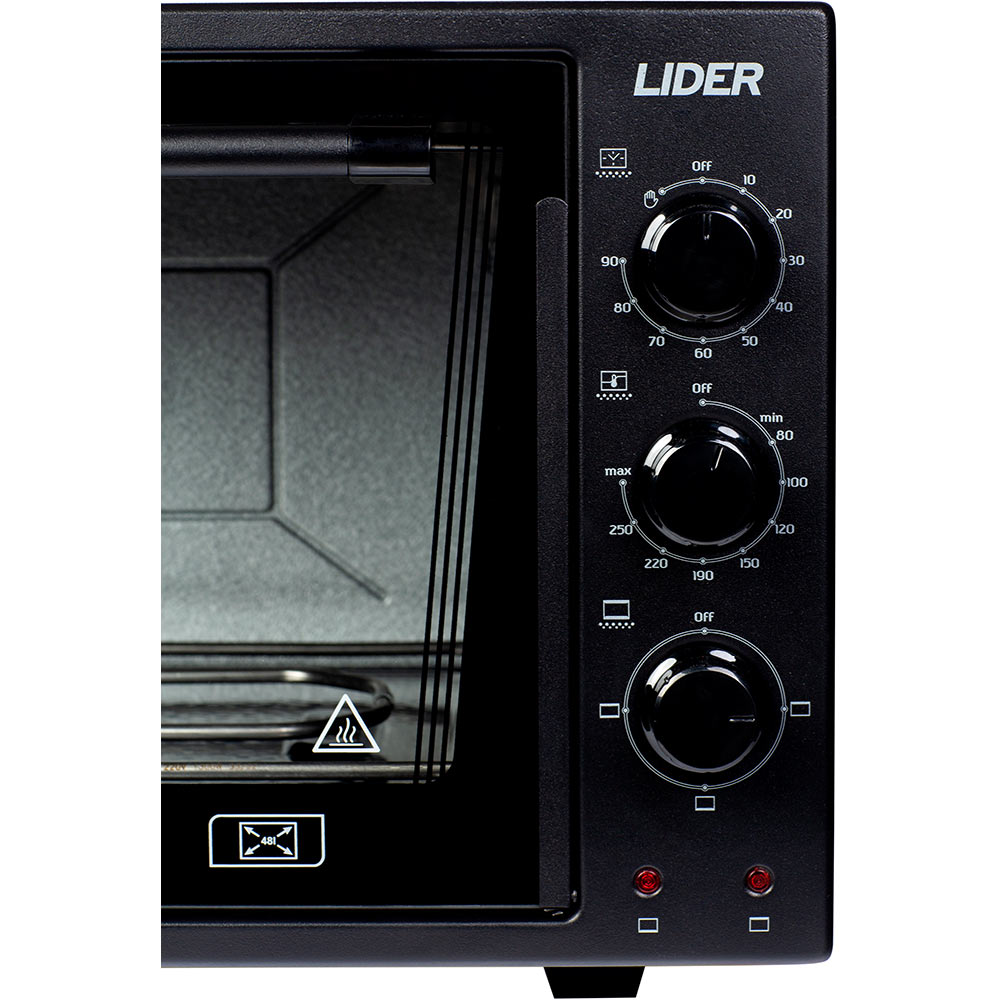 Електропіч LIDER 4823 Eco Red-Black Об'єм 48