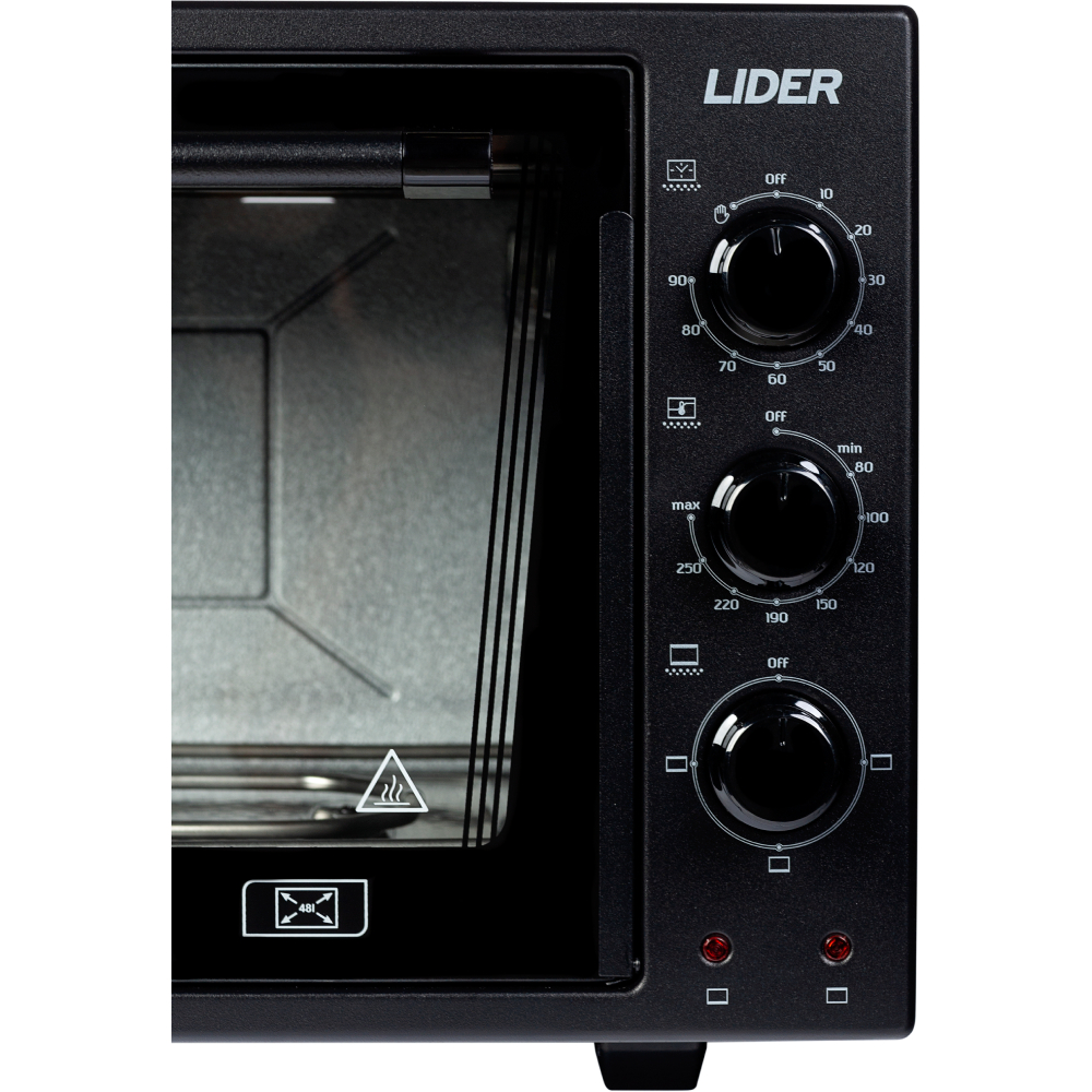 Електропіч LIDER 4823 ECO BLACK-WHITE Таймер 90