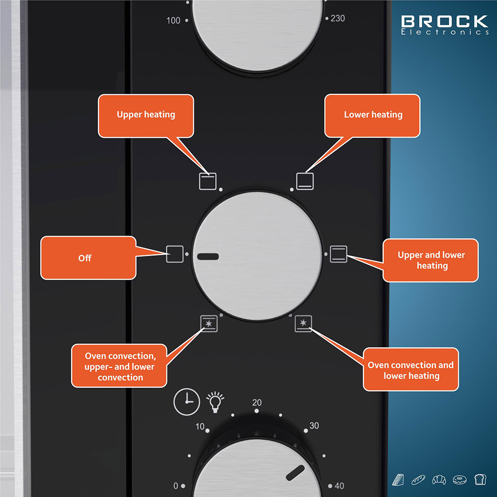 Фото Электропечь BROCK TO 3001 BK Black (TO3001BK)