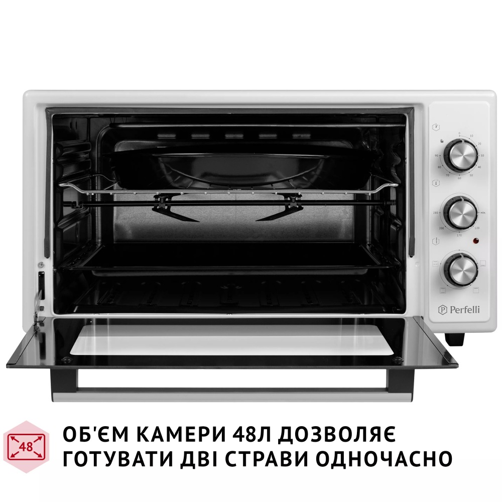 Электропечь PERFELLI MIRAGE 48 WHITE Объем 48