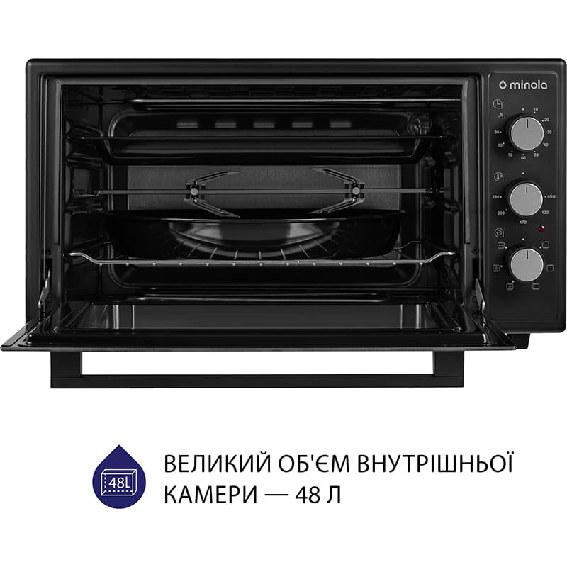 Електропіч MINOLA FOET 4815 BL Потужність 1500