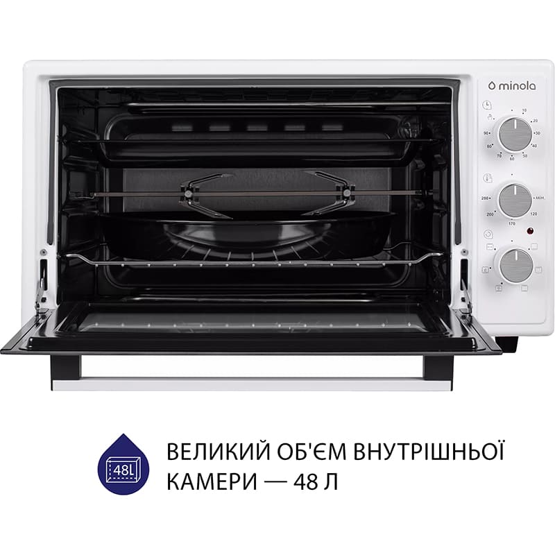 Електропіч MINOLA FOET 4815 WH Потужність 1500