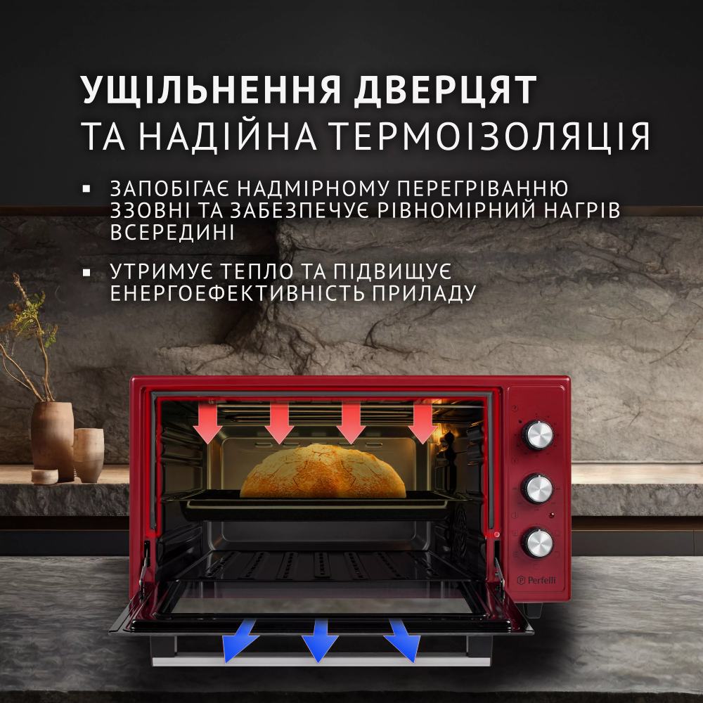 В Фокстрот Электропечь PERFELLI TRIMO 48 RED