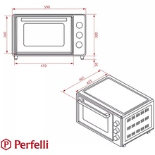 Электропечь PERFELLI TRIMO 48 RED