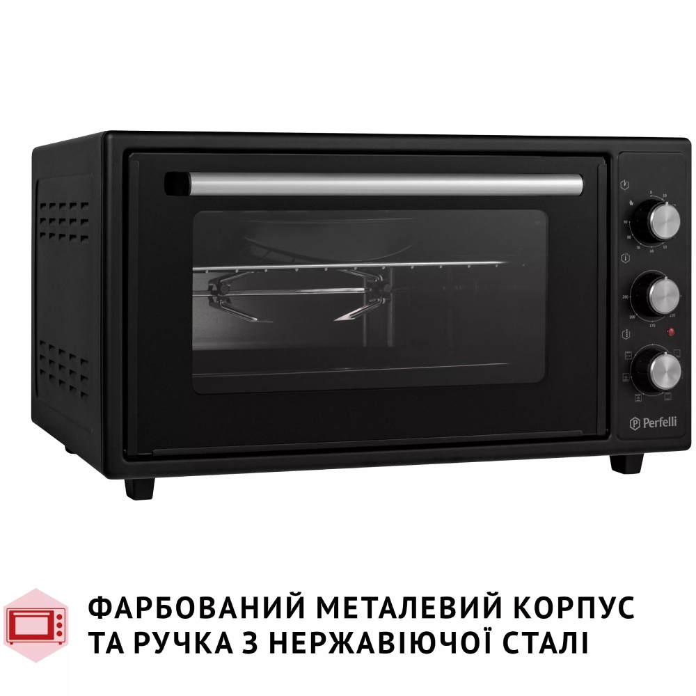 Электропечь PERFELLI SIERRA 48 BLACK Мощность 1600