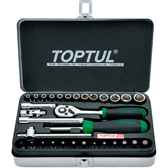 

Набор инструментов TOPTUL 1/4" 32 пр (GCAD3204), Набор инструмента 1/4" 32ед. (GCAD3204)