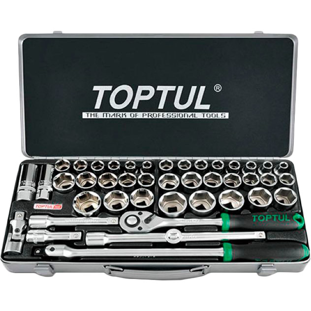 

Набор инструментов TOPTUL 1/2" (дюйм+метр.) 43 предмета (GCAD4303), Набор инструмента 1/2" (дюйм+метр.) 43ед.