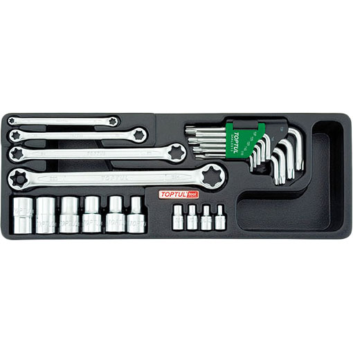 

Набор инструментов TOPTUL TORX 23 пр (GAAT2302), Набор инструмента TORX 23ед. (в ложементе, тип А)