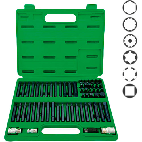 

Набор бит TOPTUL 60 пр (GCAI6003), Набор бит TORX,HEX,SPLINE,RIBE,SQ 60ед. GCAI6003