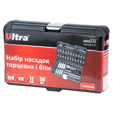Набор инструментов ULTRA 1/4" 56шт CrV (6003172)
