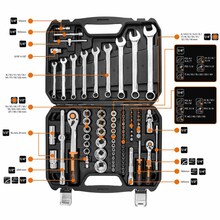 Набор инструментов NEO TOOLS  1/2", 1/4" 82шт (10-059)