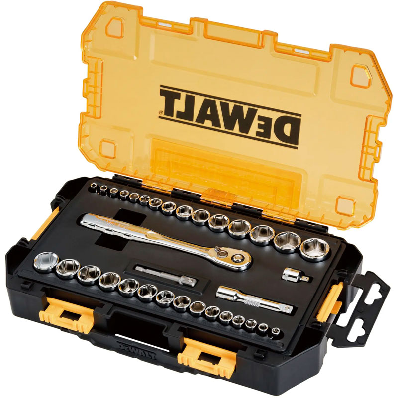 Набор торцевых головок DEWALT 1/4" и 3/8" 34 пр (DWMT45034-0) Материал инструментов сталь