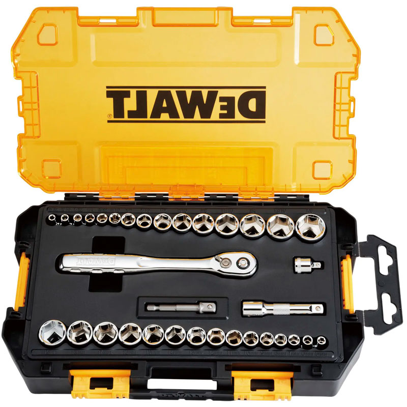 Набір торцевих головок DEWALT 1/4" та 3/8" 34 пр (DWMT45034-0)