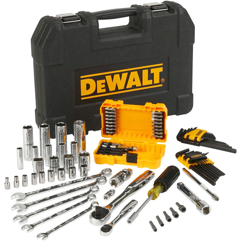 Набор торцевых головок и бит DEWALT 1/4" и 3/8" 89 пр (DWMT73800-1) Материал инструментов сталь