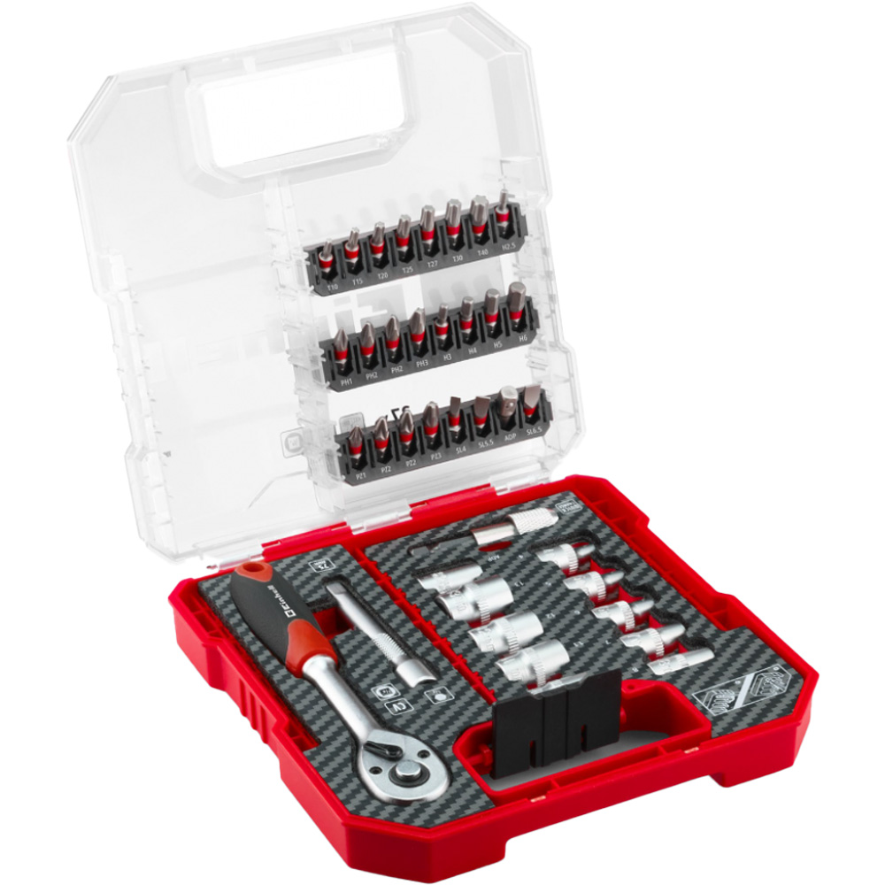 Набор инструментов EINHELL 1/4" 4-13 мм 37 шт Red (109022)