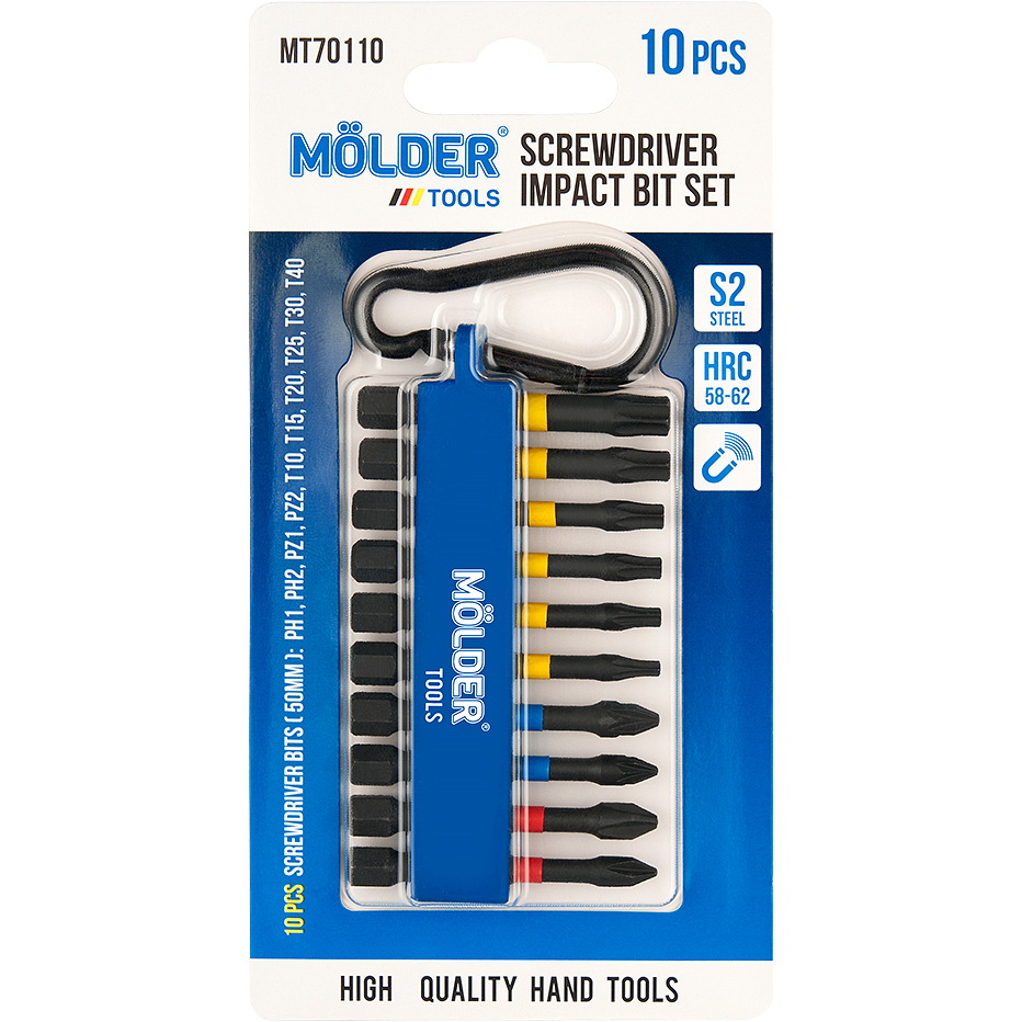 Набор бит MOLDER 50 мм 10 шт (MT70110)