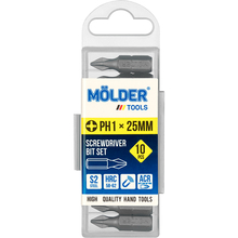 Набор бит MOLDER PH1х25мм 10 шт (MT7012510)