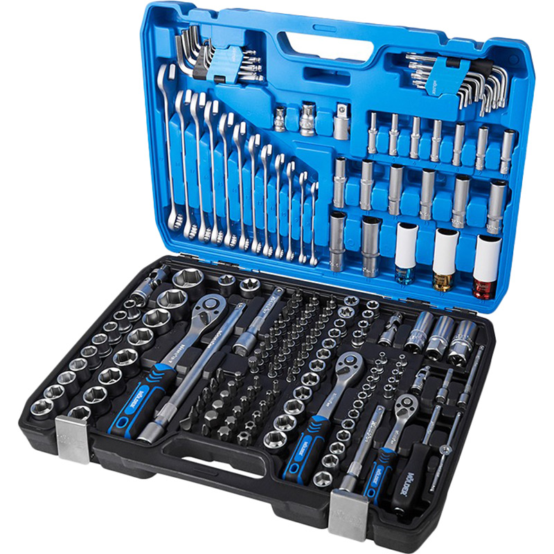 Набор инструментов Molder 1/2", 1/4", 3/8" 72Т, CR-V 176 единиц (MT60176) Инструменты в наборе свечные головки