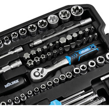 Набор инструментов Molder 1/2", 1/4", 3/8" 72Т, CR-V 233 единицы (MT60233)