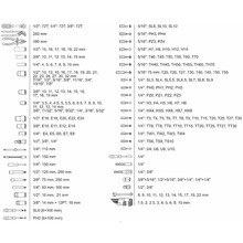 Набор инструментов Molder 1/2", 1/4", 3/8" 72Т, CR-V 233 единицы (MT60233)