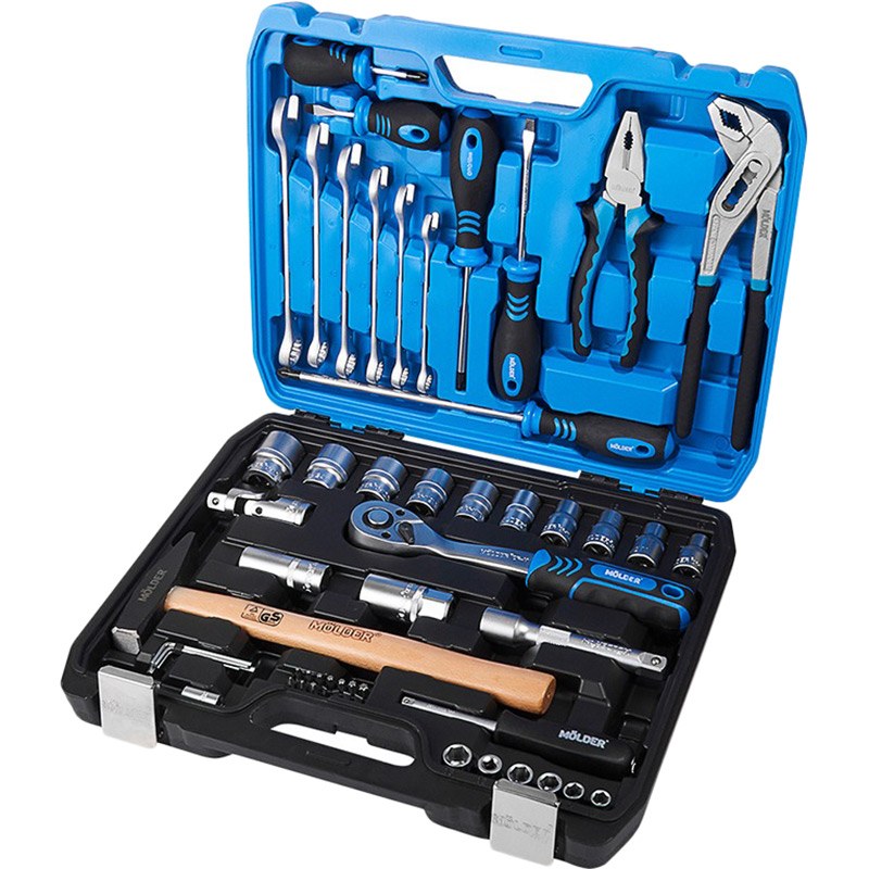 Набор инструментов Molder 1/2", 1/4" 72Т, CR-V 56 единиц (MT61056)