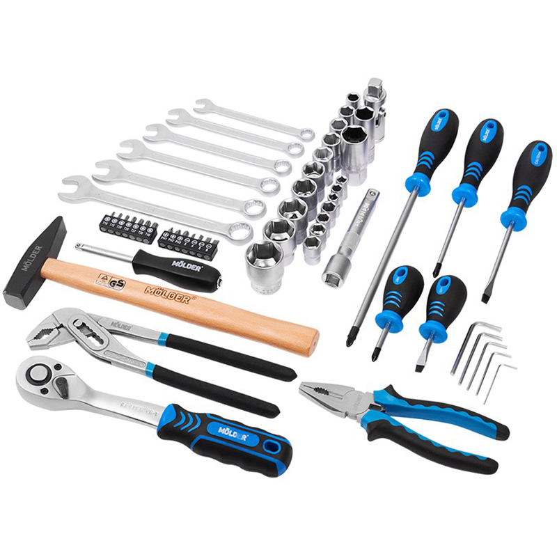 Набор инструментов Molder 1/2", 1/4" 72Т, CR-V 56 единиц (MT61056) Инструменты в наборе молоток