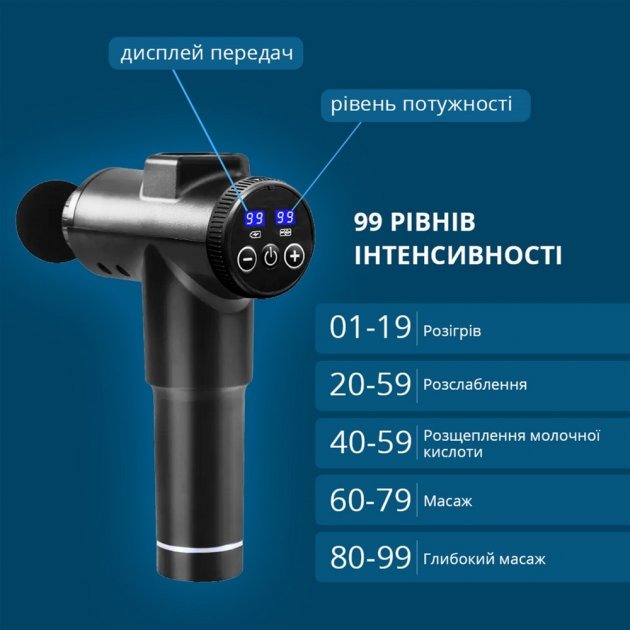 Зовнішній вигляд Масажер перкусійний INSPIRE 6608 24W 1800mAh