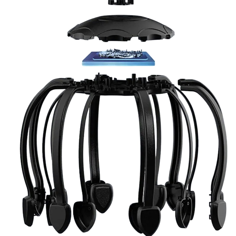 Массажер YMI Head Massager 4 motor Black Виды массажа точечный