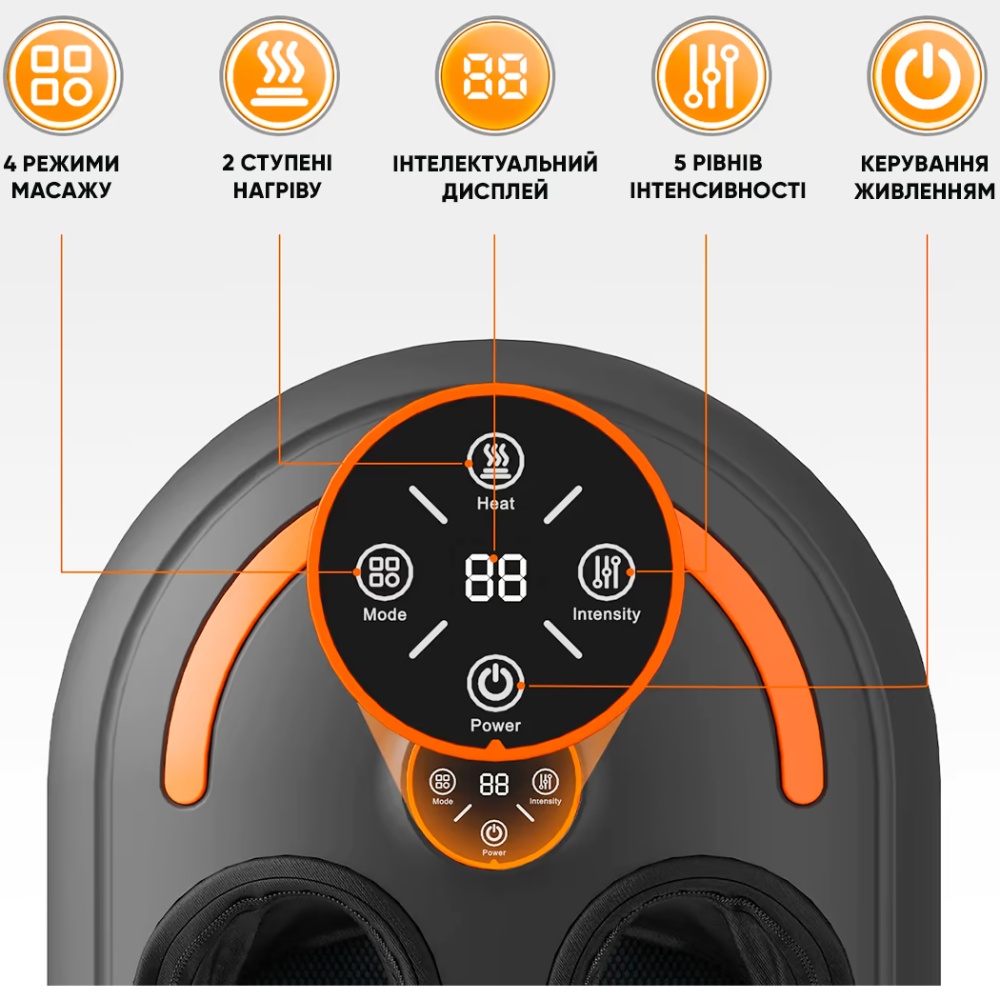 Масажер NEOR LEGSWELL F40 BK Види масажу вібромасаж