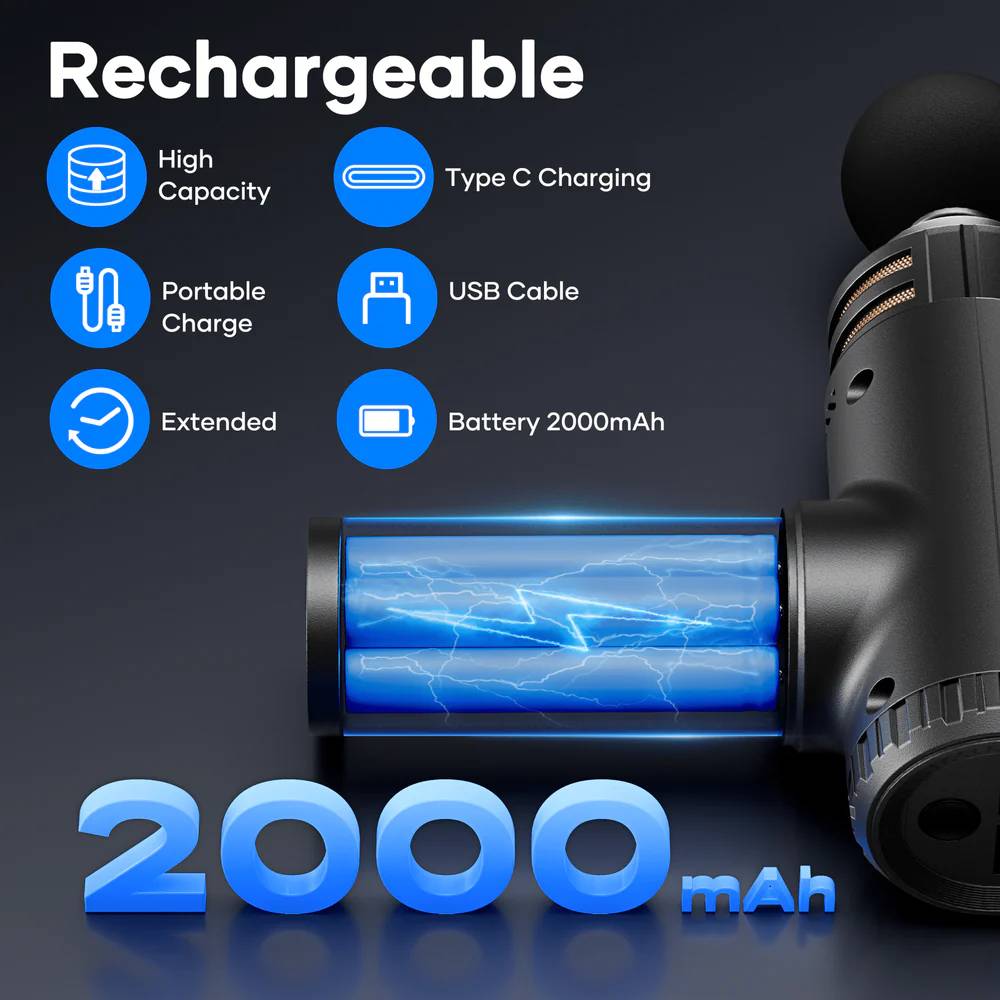 Масажер NAIPO NPMGUN-K5 Масажер NAIPO NPMGUN-K5 Види масажу точечний