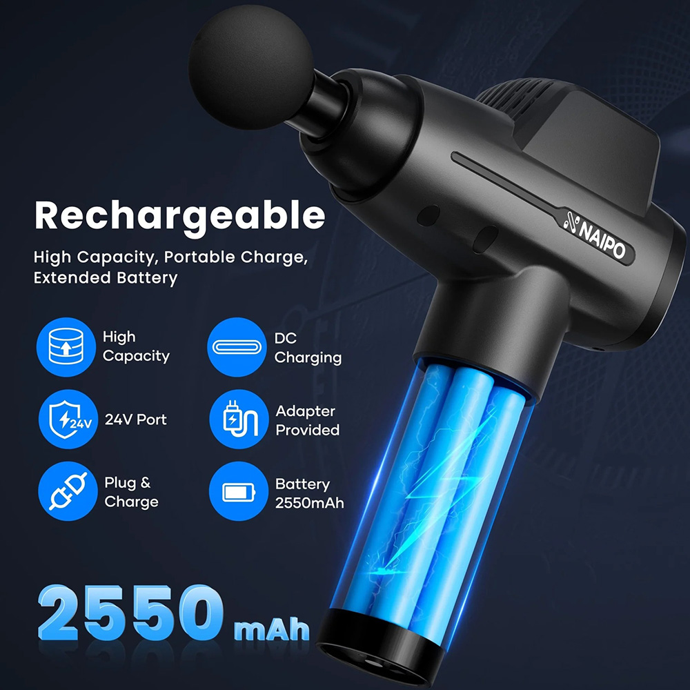 Масажер NAIPO NPMGUN-006 Масажер NAIPO NPMGUN-006 Кількість швидкостей роботи 20