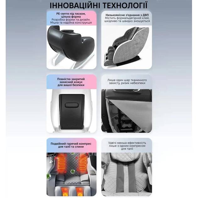 Массажное кресло INSPIRE 612A Black (ins-612A) Виды массажа вибромассаж