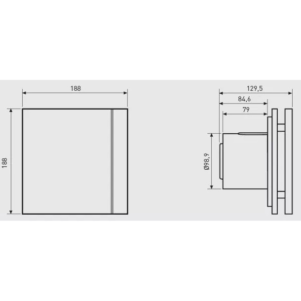 Внешний вид Вытяжной вентилятор SOLER&PALAU SILENT-100 CZ DESIGN