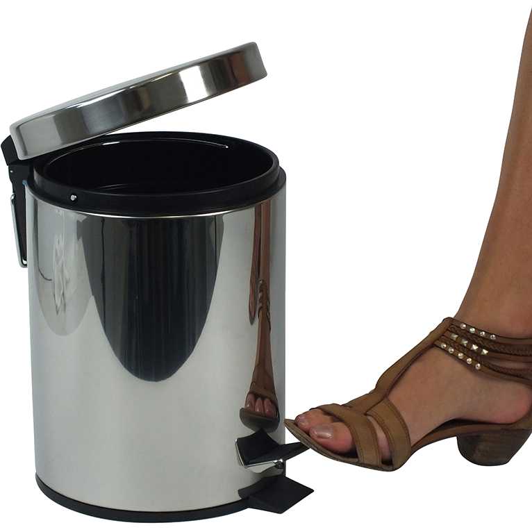 Ведро для мусора KELA Knut Silver shining (18194) Особенности  материал - нержавеющая сталь; высота - 27.5 см; диаметр - 20.5 см