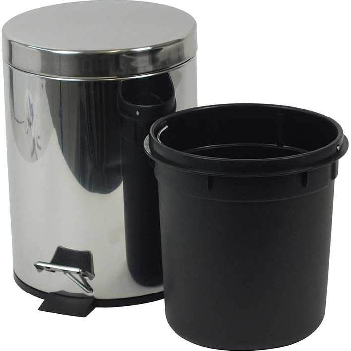 Ведро для мусора KELA Knut Silver shining (18194) Объем 5