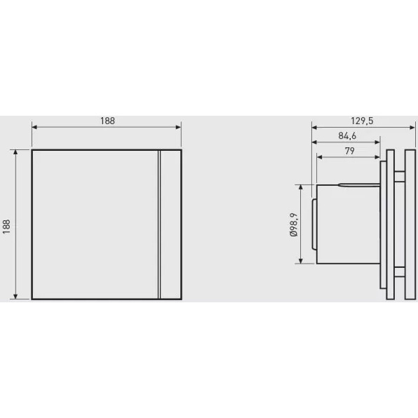 Вытяжной вентилятор SOLER&PALAU SILENT-100 CZ DESIGN BARCELONA Мощность 8