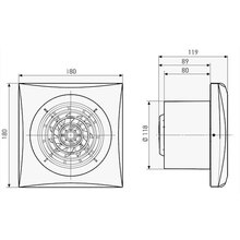 Вытяжной вентилятор SOLER&PALAU SILENT-200 CRZ Silver