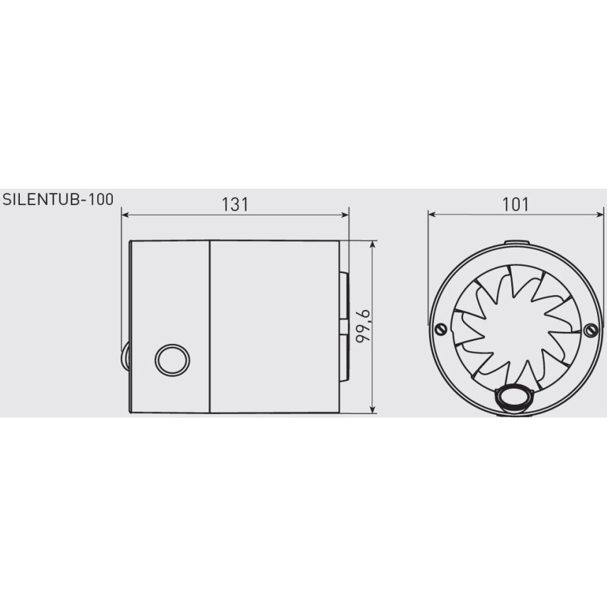 Вытяжной вентилятор SOLER&PALAU SILENTUB-100 Мощность 12