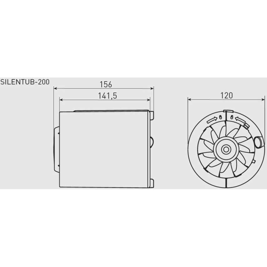 Витяжний вентилятор SOLER&PALAU SILENTUB-200 Потужність 16