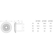 Вытяжной вентилятор airRoxy aRid 100 BB (01-040)