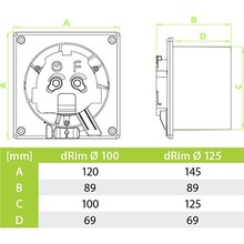 Витяжний вентилятор AIRROXY dRim 100 TS BB (01-062)