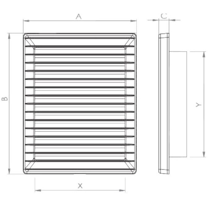 Вентиляционная решетка AIRROXY 140 x 210 white (02-340) Особенности  материал: пластик