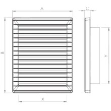 Вентиляционная решетка AIRROXY 140 x 210 white (02-340)