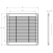 Решітка для витяжних вентиляторів airRoxy 250 x 250 White (02-322)