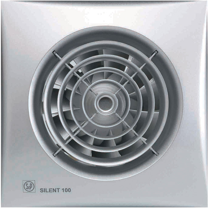 Витяжний вентилятор SOLER&PALAU SILENT - 100 CHZ SILVER 230V 50