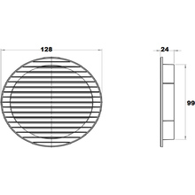 Вентиляційна решітка AIRROXY AOzS 100 White (02-146)