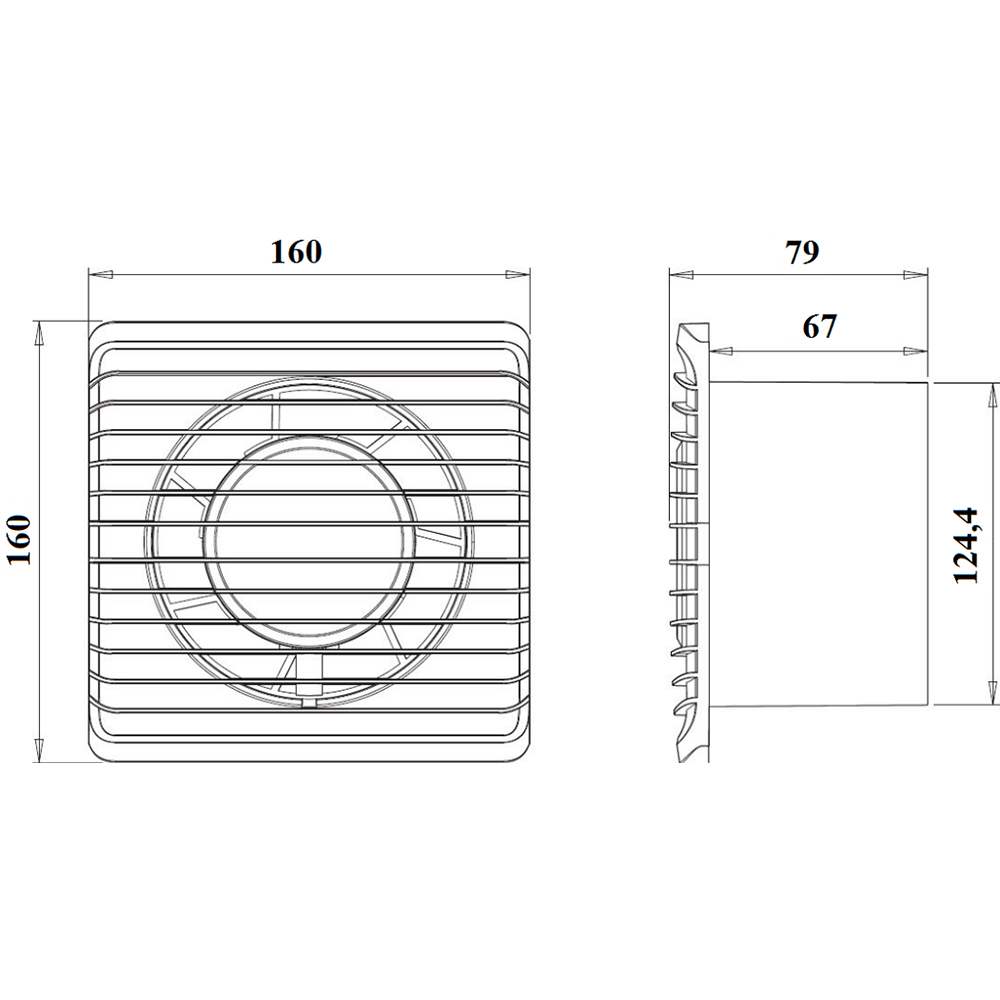 Вытяжной вентилятор AIRROXY energy planet 125 ТS (01-097) Уровень шума 28