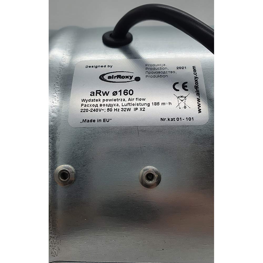 Витяжний вентилятор AIRROXY aRw 315 (01-104) Рівень шуму 60