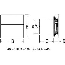 Витяжний вентилятор CATA E-120 GT